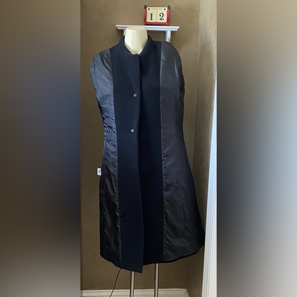 Larry Levine Wool Cashmere Blend Classic Classy Coat Black Women’s size 10 - Picture 11 of 13